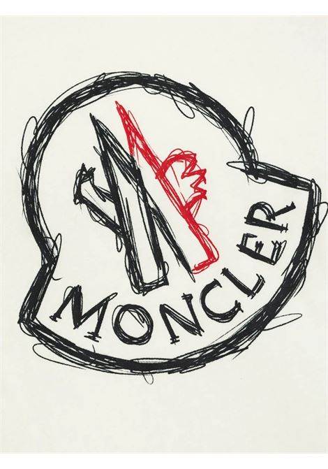 T-Shirt Bianca Con Logo Scarabocchiato MONCLER ENFANT | 954-8C00014 89AFV034